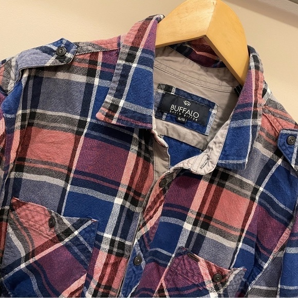 BUFFALO David Bitton Mens Plaid Casual Button Down XL - Picture 3 of 8